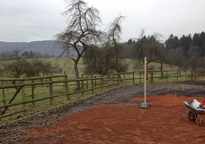 Der Platz, wo die Paddocks entstehen