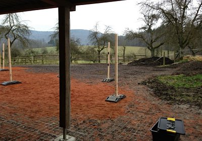 Hier entstehen Paddocks mit Unterst&auml;nden
